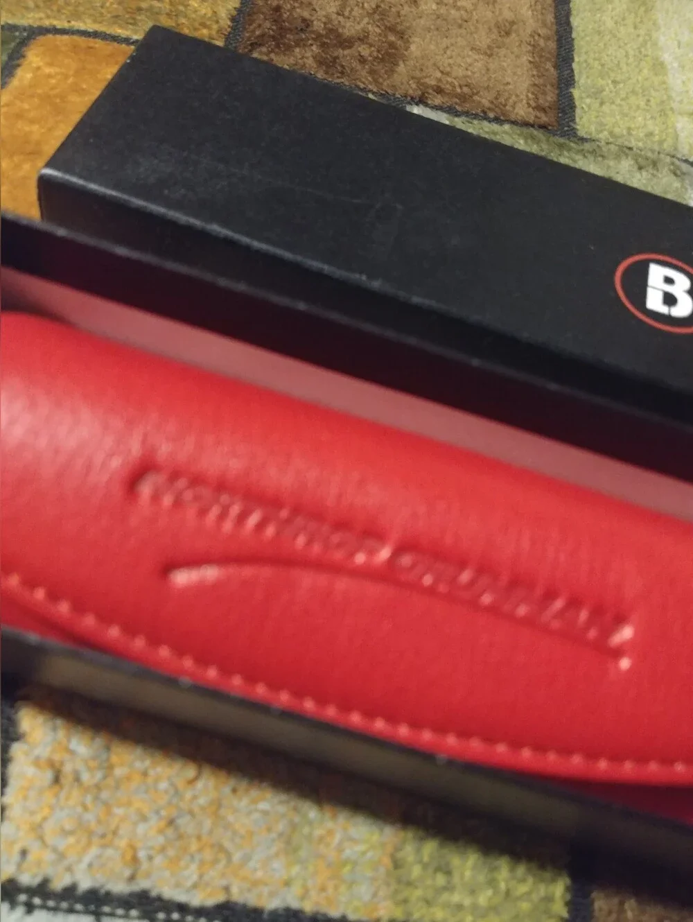 Leathercraft Red Leather Lipstick Case